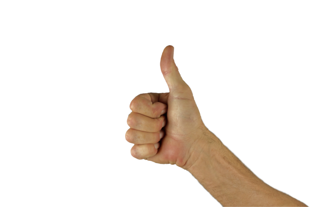 a thumbs up representing good quality white label link building