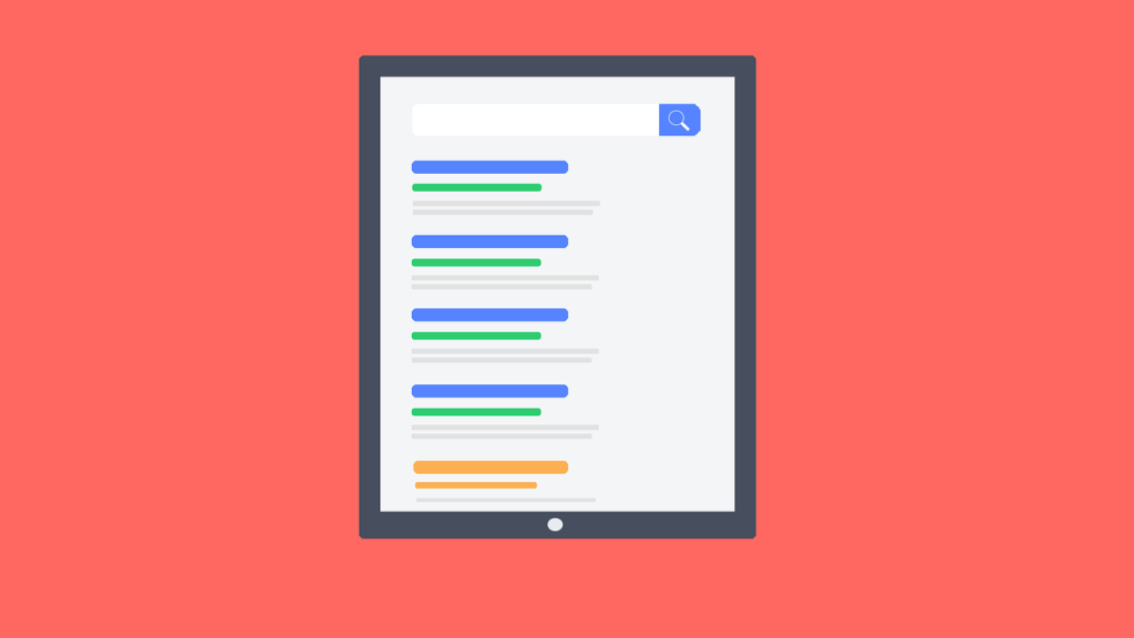 illustration of search engine rankings