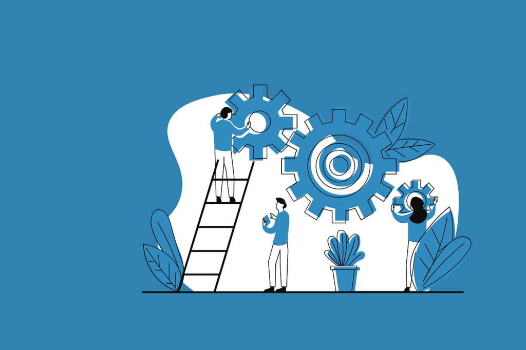 illustration of an agency doing link building for their client