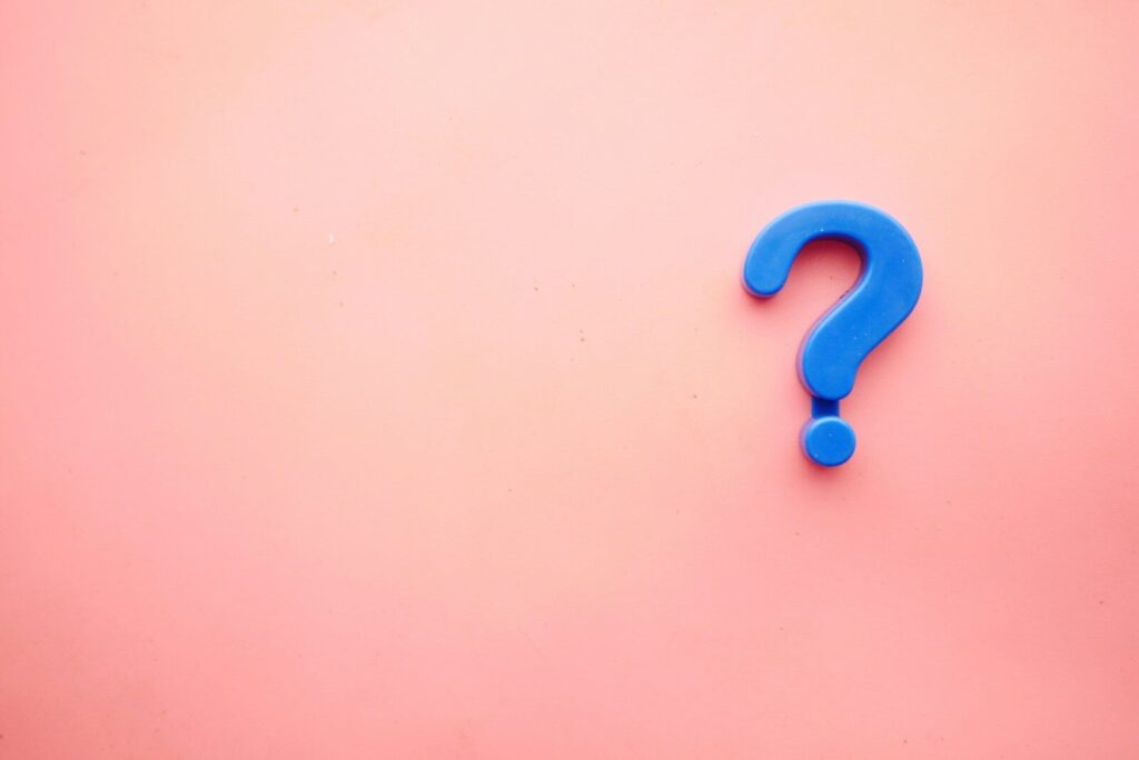 a blue question mark meant to represent the question what is link building